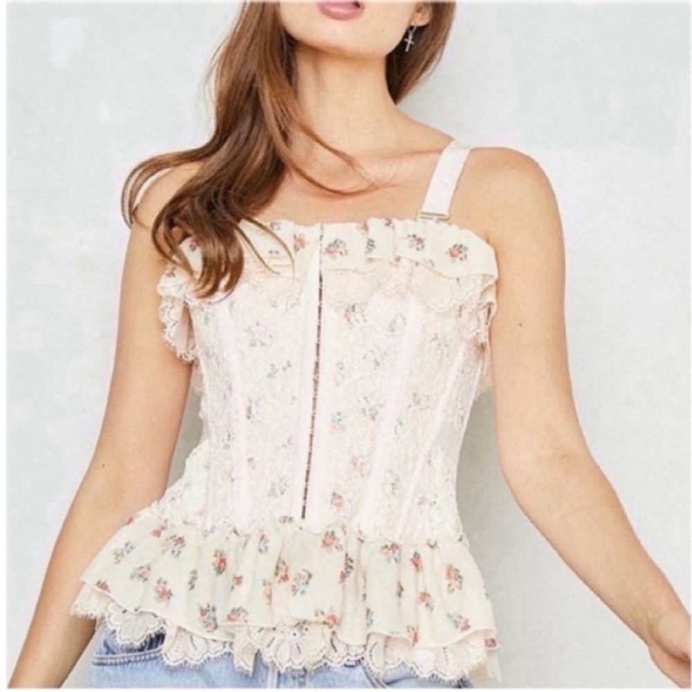 We Are HAH Pink Floral Corset XS We Are HAH Corset HAH Pink Corset floral corset